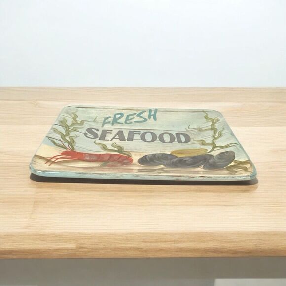 Certified International Kate McRostie Fresh Seafood Appetizer Salad Plate 8.75” - Picture 3 of 5